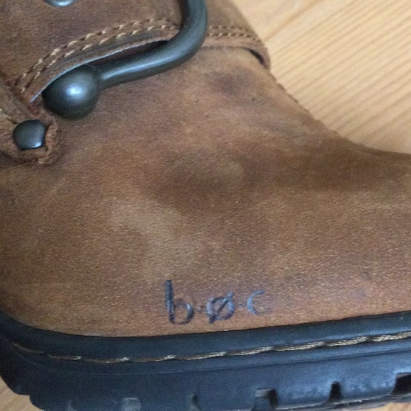 Born Concept Distressed Tan Leather 4” Mules - Picture 6 of 8